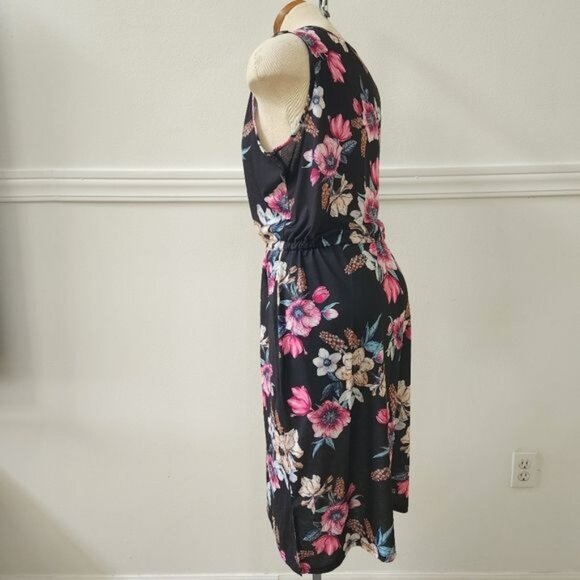 West Loop Women's Floral Printed Drawstring Dress size Large - Picture 5 of 10
